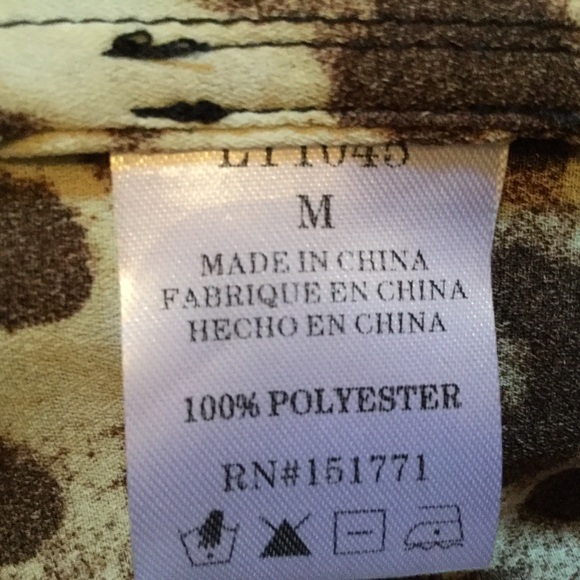 Le Lis Long Sleeve Animal Print Blouse Size M - Picture 7 of 8